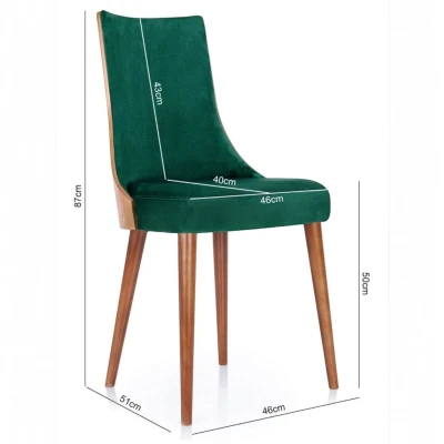 Zdjęcie krzesła z wymiarami KT15 specyfikacja techniczna wysokie 87cm