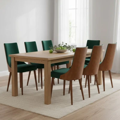 Designerskie krzesło KT15 aranżacja w nowoczesnej jadalni dąb rustykal