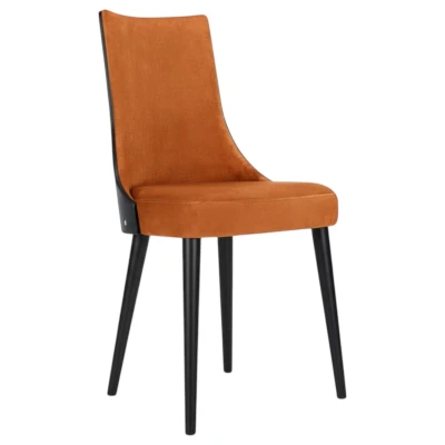 Designerskie krzesło KT15 profil rudy welur Magic Velvet 2213 czarne