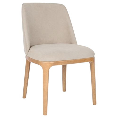 Komfortowe siedzisko do jadalni KT37 profil beżowy welur Magic Velvet 2201 buk naturalny
