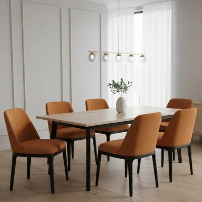 Rude krzesło tapicerowane KT37 aranżacja w stylu loftowym czarne drewno