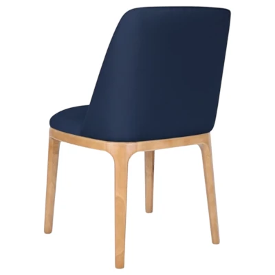 Stylowe meble jadalniane KT37 tył i opływowe oparcie buk naturalny granat