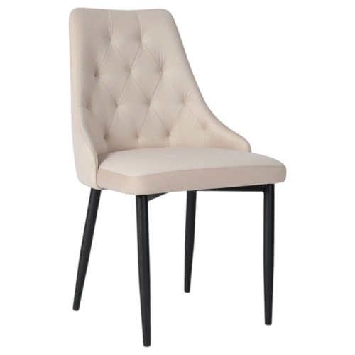 Krzesło kubełkowe KT43 beżowy welur Magic Velvet 2201 czarny metal