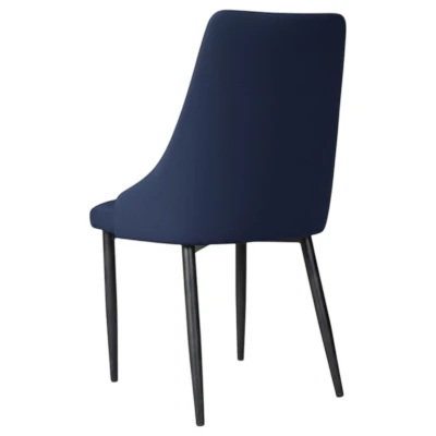 Wygodne krzesło do salonu KT43 ergonomiczne oparcie i czarne metalowe nogi
