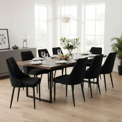 Monochromatyczne krzesło profilowane KT43 czarne obicie industrialny styl loft