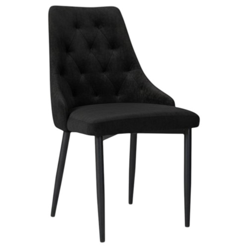 Krzesło kubełkowe KT43 czarny welur Magic Velvet 2219 czarny metal