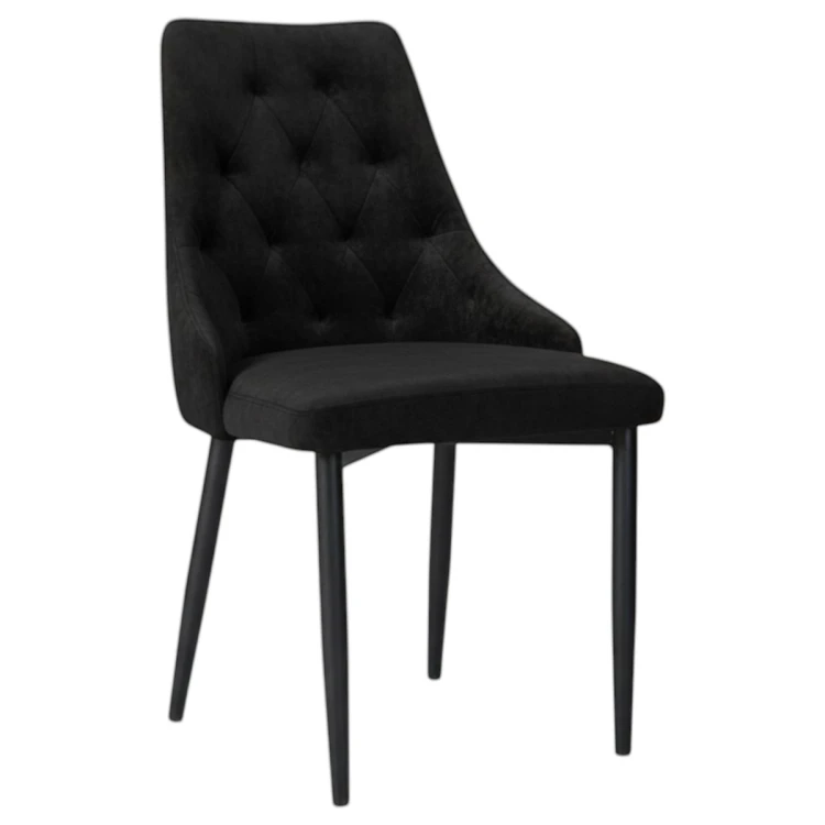 Krzesło kubełkowe KT43 czarny welur Magic Velvet 2219 czarny metal