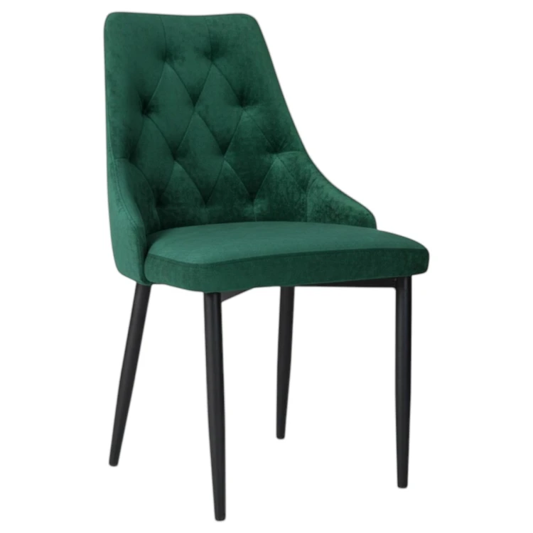 Krzesło kubełkowe KT43 zielony welur Magic Velvet 2225 czarny metal