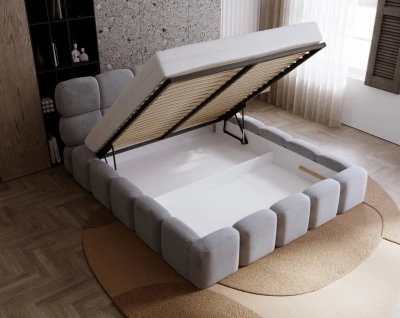 łóżko tapicerowane VERSO 140x200 - stelaż metalowy