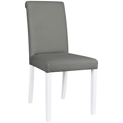 Krzesło tapicerowane KT1 szary welur Magic Velvet 2217 nogi białe