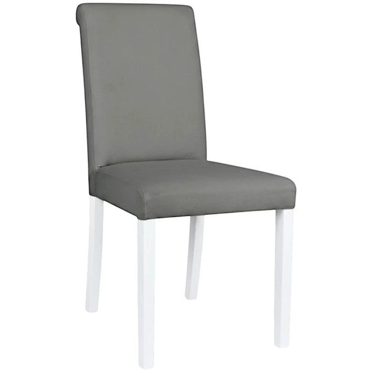 Krzesło tapicerowane KT1 szary welur Magic Velvet 2217 nogi białe