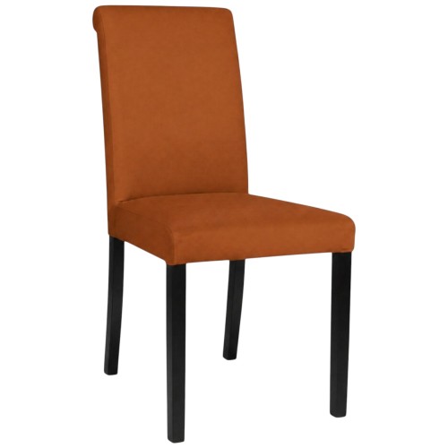 Krzesło tapicerowane KT1 rude tkanina Magic Velvet 2213 nogi czarne