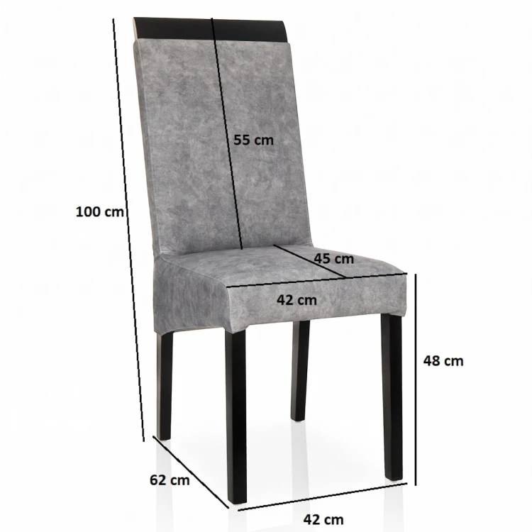 Wymiary krzesła KT2 rysunek techniczny i parametry