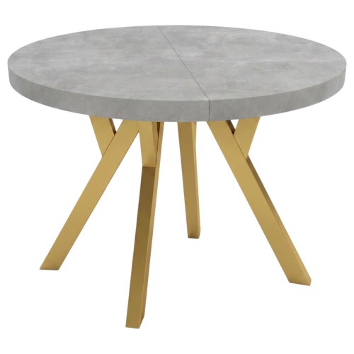 Okrągły stół glamour CONVIVIO 90 cm blat beton atelier złote nogi