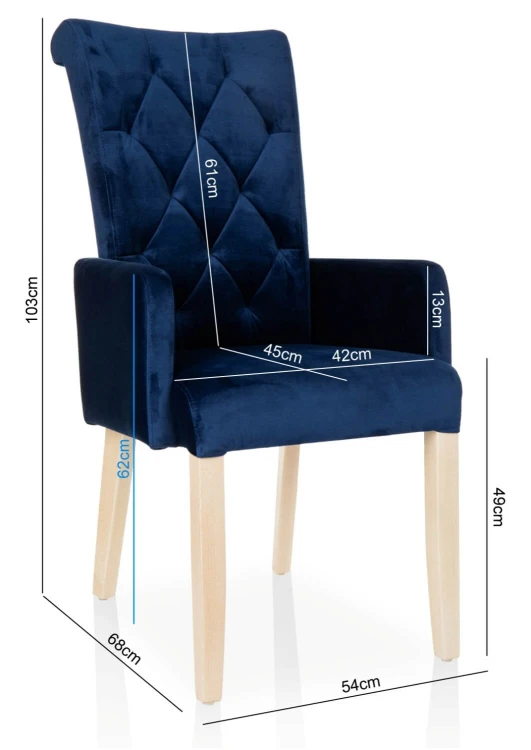 Krzesło Tapicerowane KT 14 Eleganckie Komfortowe z Podłokietnikami Aksamit_5.jpg
