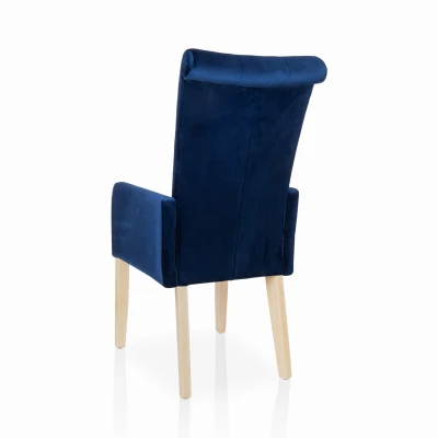 Krzesło Tapicerowane KT 14 Eleganckie Komfortowe z Podłokietnikami Aksamit_6.jpg