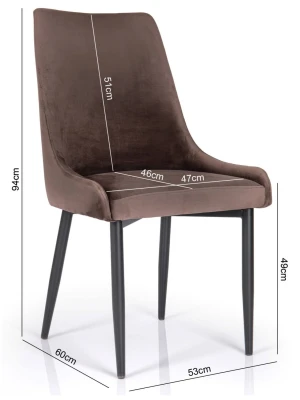 Krzesło Tapicerowane KT 25 Stelaż Metalowy Wyjątkowe Uniwersalny Design_5.jpg