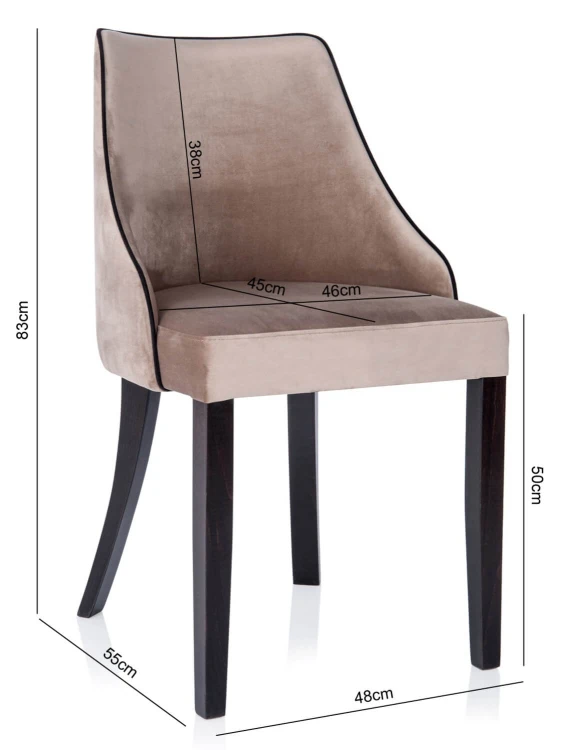 Krzesło Tapicerowane KT 29 Solidne Elegancki Design Uniwersalne z Lamówką_7.jpg