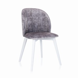 Nowoczesne krzesło tapicerowane z drewnianymi nogami, KT32