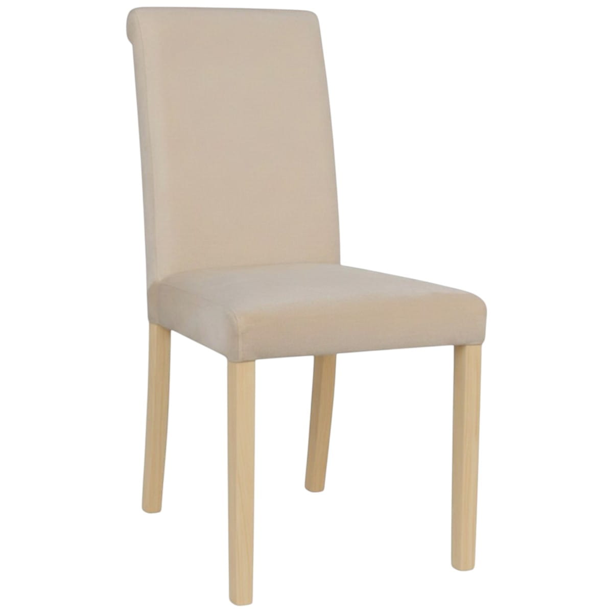 Krzesło tapicerowane KT1 beżowe tkanina Magic Velvet 2201 nogi buk naturalny