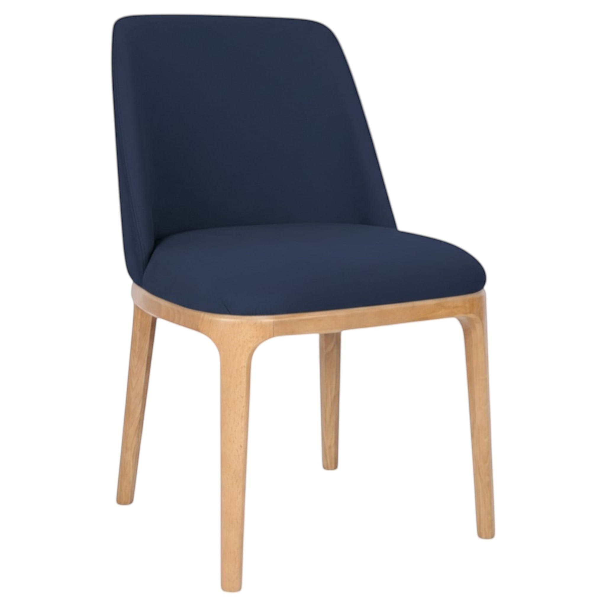 Komfortowe fotele do stołu KT37 profil granatowy welur Magic Velvet 2216 buk naturalny