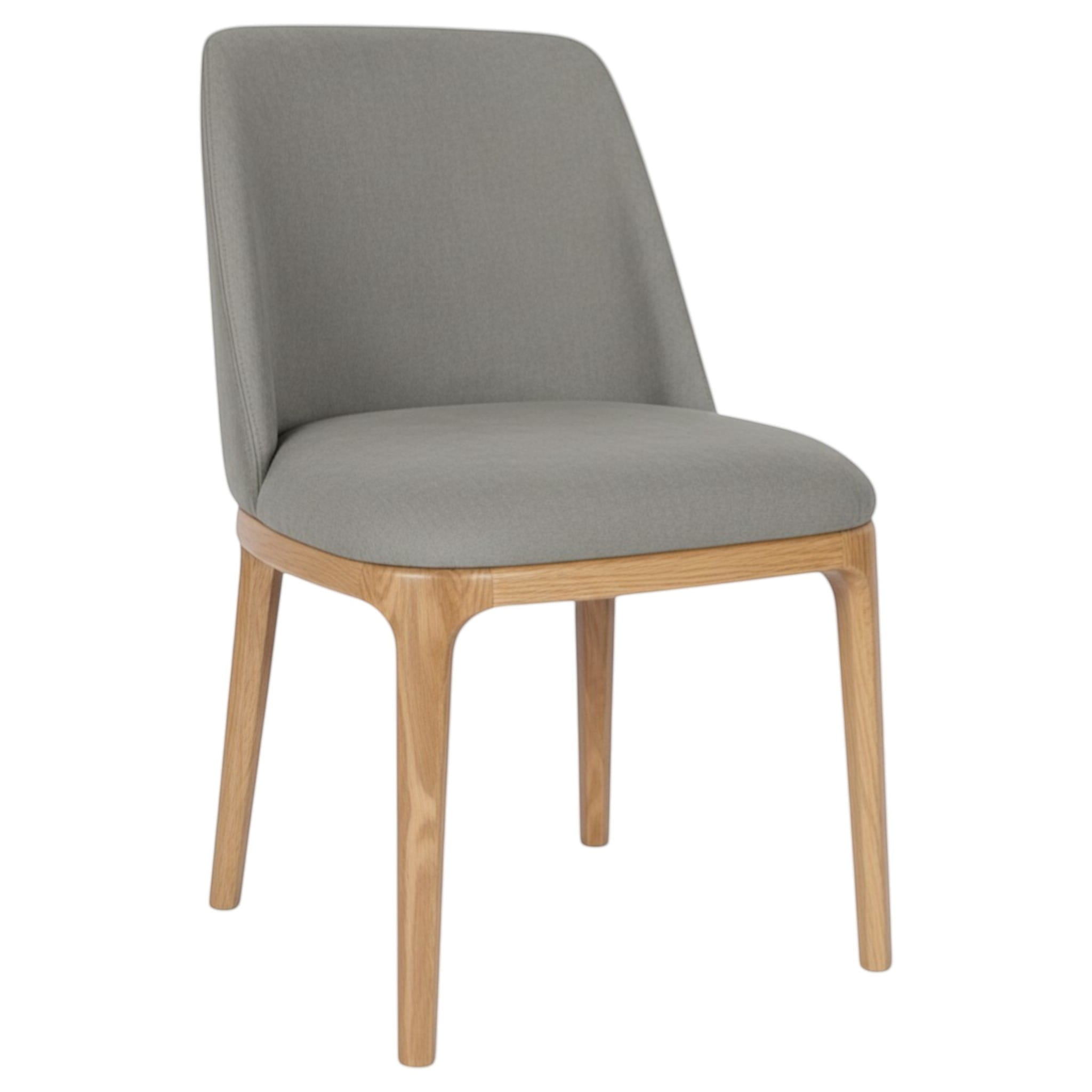 Krzesło tapicerowane premium KT37 profil szary welur Magic Velvet 2217 dąb naturalny