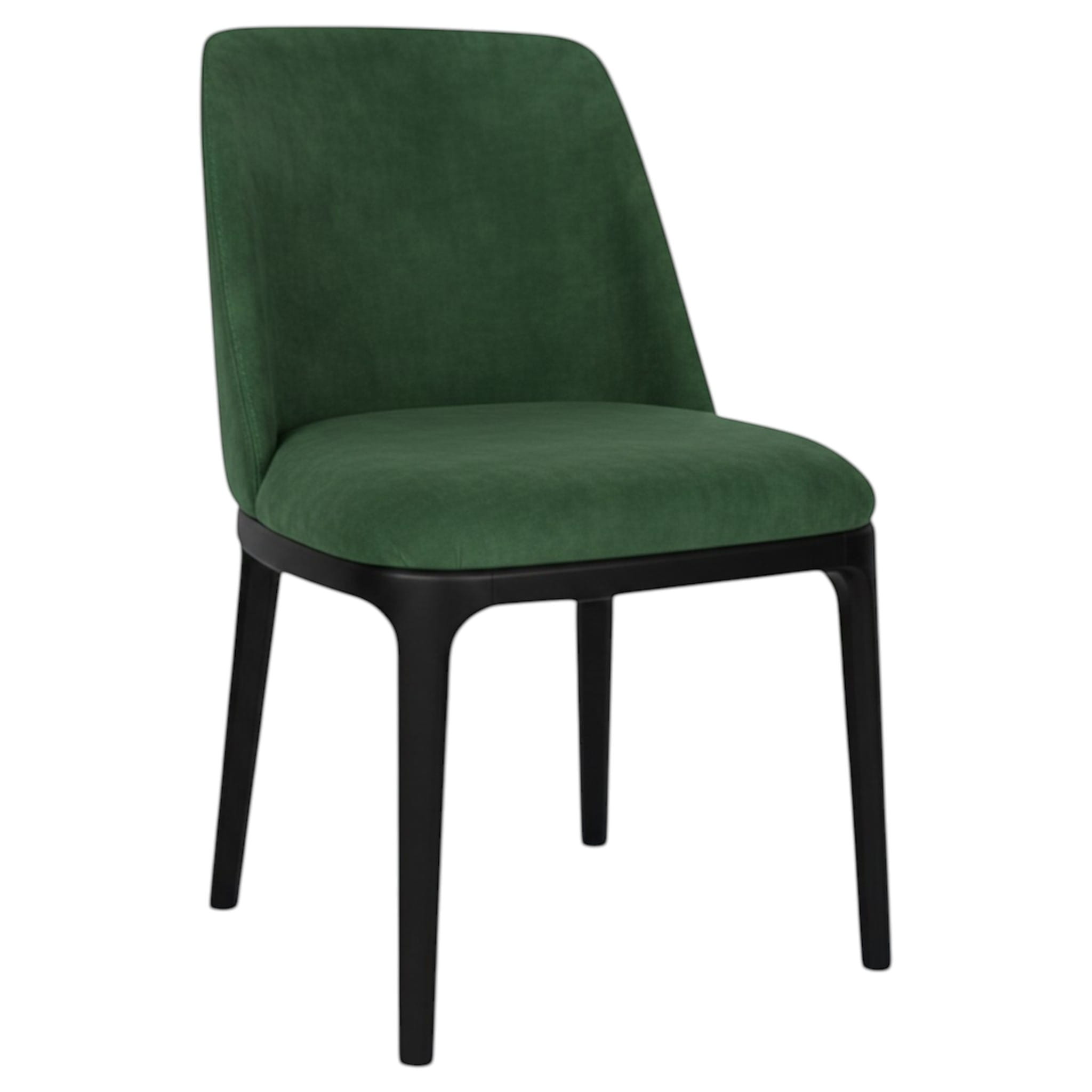 Eleganckie fotele do jadalni KT37 profil zielony welur Magic Velvet 2225 czarne