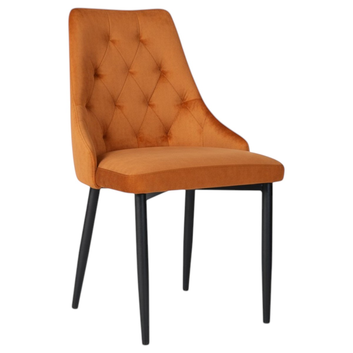 Krzesło kubełkowe KT43 rudy welur Magic Velvet 2213 czarny metal