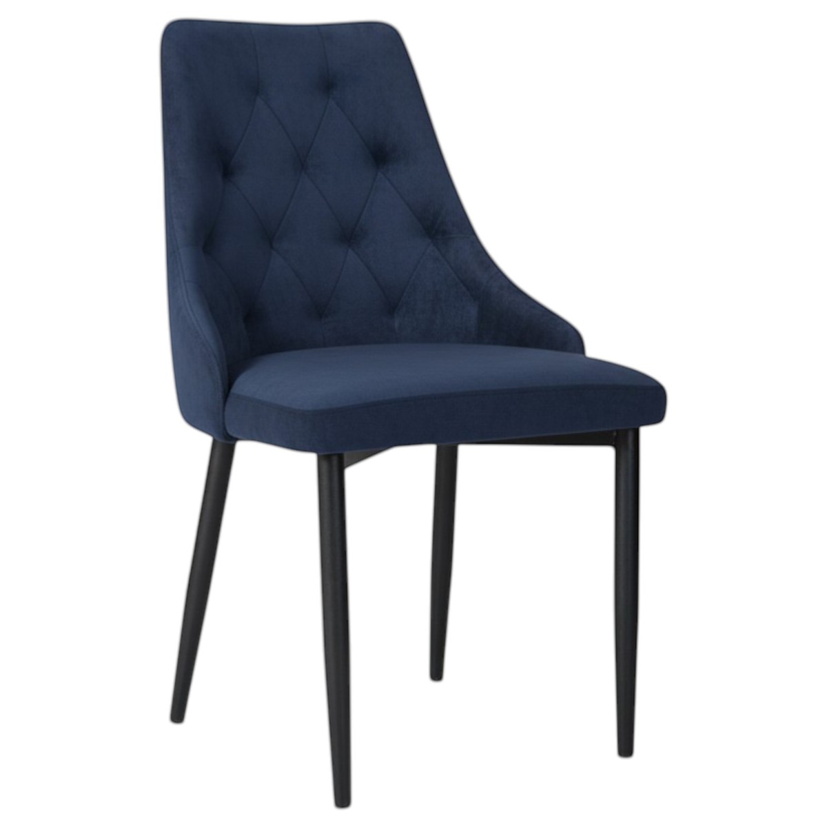 Krzesło kubełkowe KT43 granatowy welur Magic Velvet 2216 czarny metal