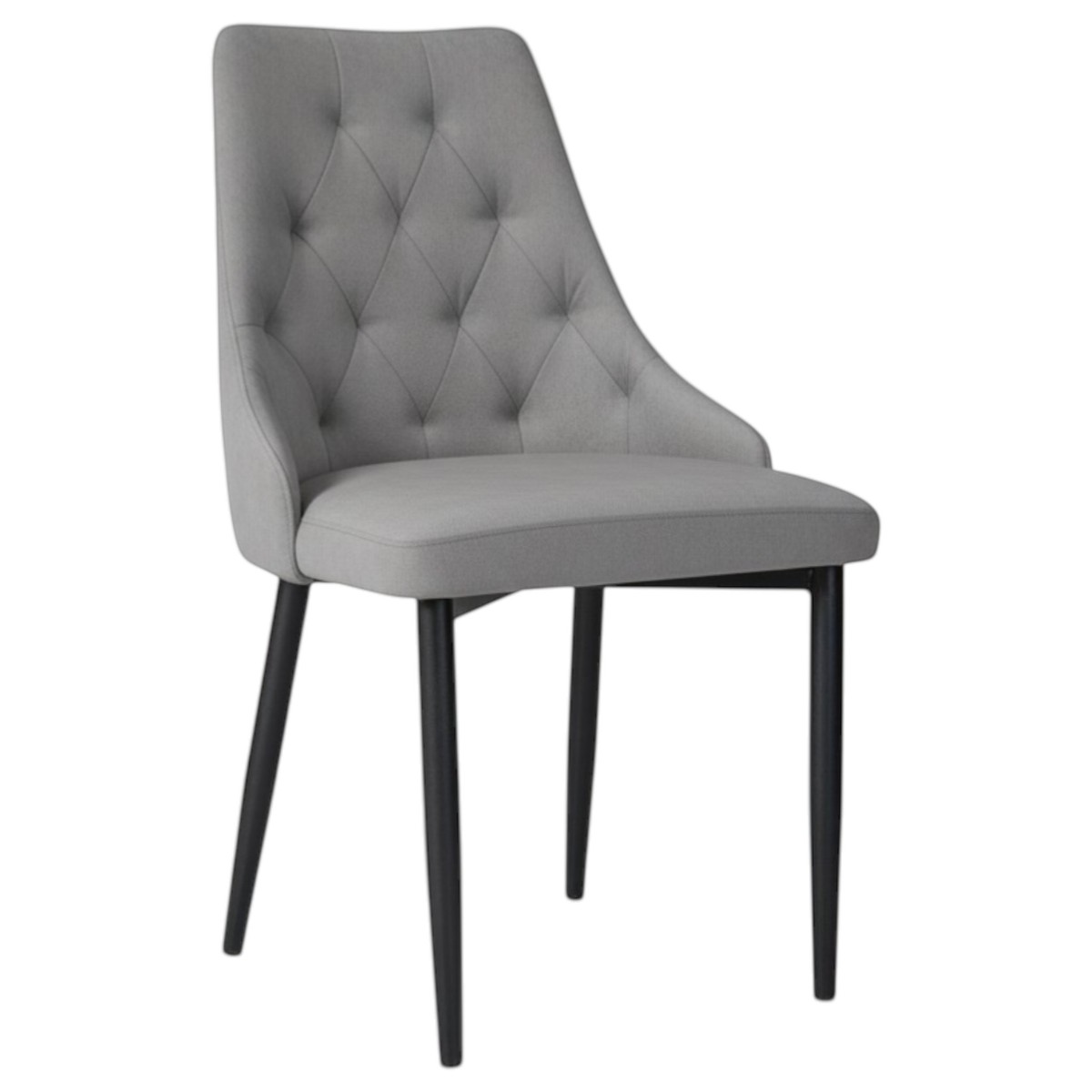 Krzesło kubełkowe KT43 szary welur Magic Velvet 2217 czarny metal