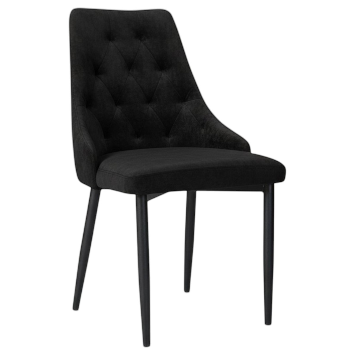 Krzesło kubełkowe KT43 czarny welur Magic Velvet 2219 czarny metal
