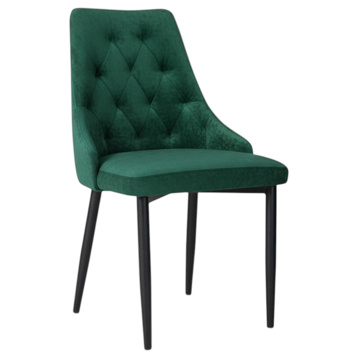 Krzesło kubełkowe KT43 zielony welur Magic Velvet 2225 czarny metal