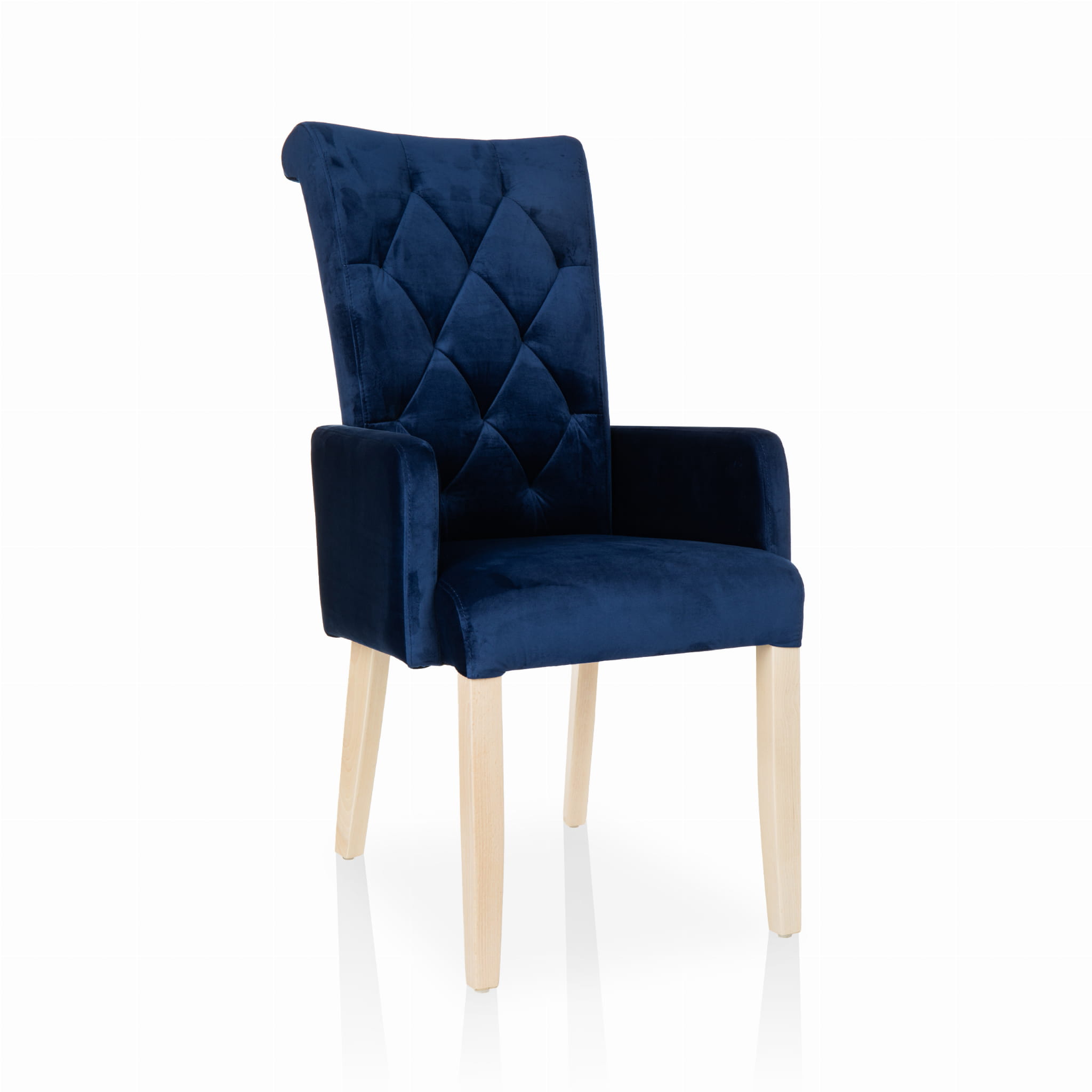 Krzesło Tapicerowane KT 14 Eleganckie Komfortowe z Podłokietnikami Aksamit_1.jpg