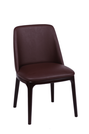 Krzesło tapicerowane w ciemnym kolorze KT 37